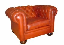 Couch Leather - Chesterfield 1 Seater